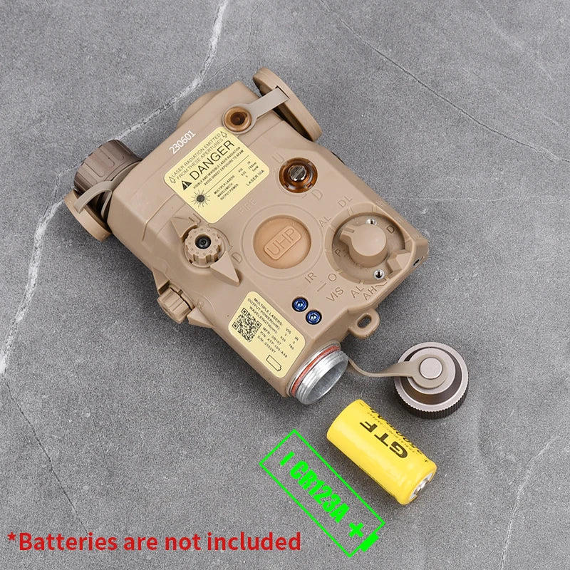 WADSN PEQ-15 UHP – Boîtier Laser IR / Rouge / Vert + LED 180 lm, Rail Picatinny 20mm, Airsoft & Chasse
