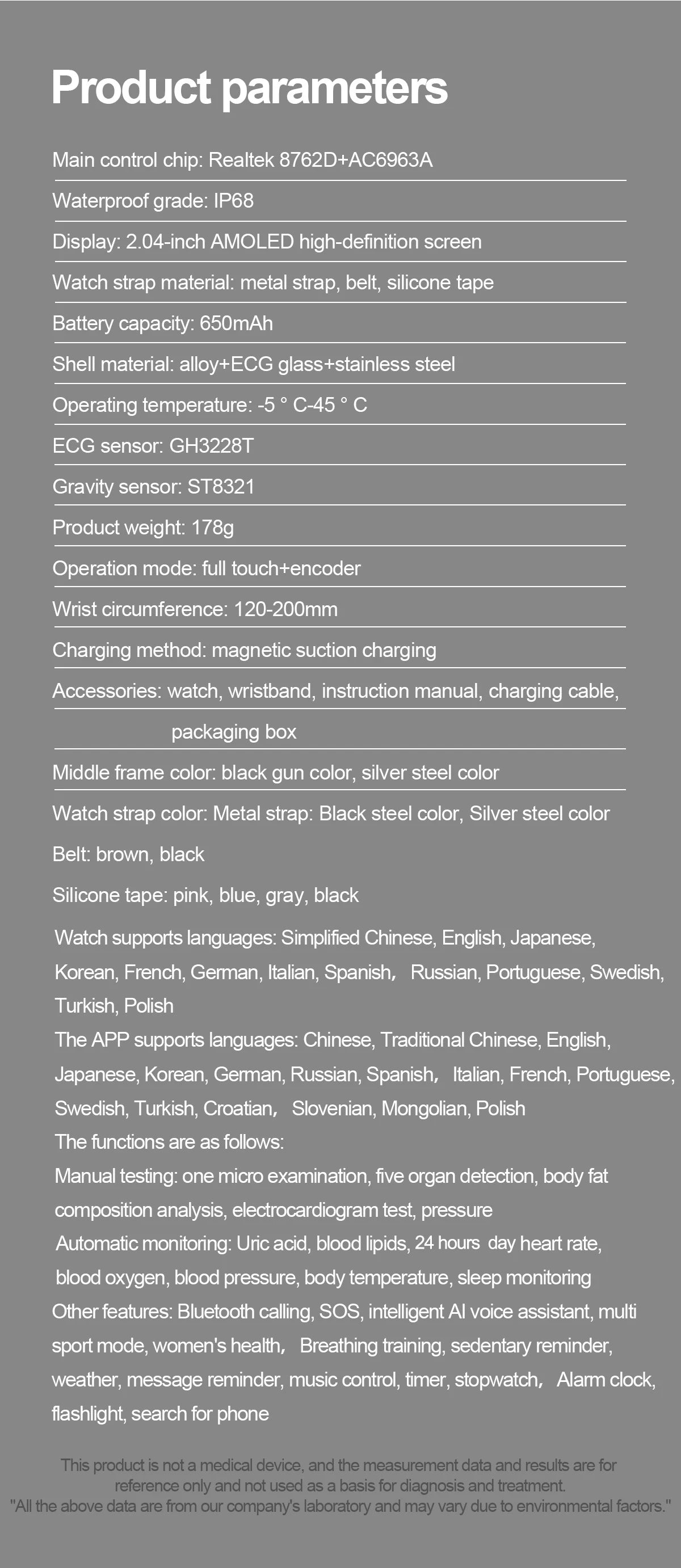 Montre Connectée Homme 2025 – Suivi Santé Avancé ECG+PPG – Surveillance Acide Urique & Lipides – Appels Bluetooth – Écran 2.04” AMOLED – Pour Android & iOS - BLACKBEARD OUTDOOR INDUSTRIES