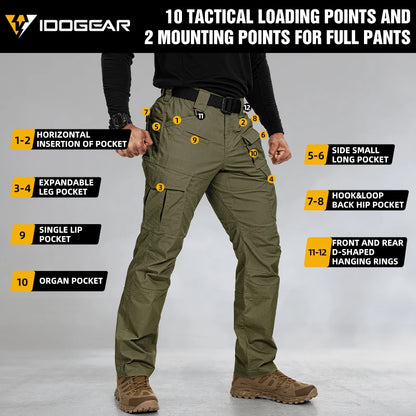 Pantalon tactique IDOGEAR leger stretch déperlant 10 poches - BLACKBEARD OUTDOOR INDUSTRIES
