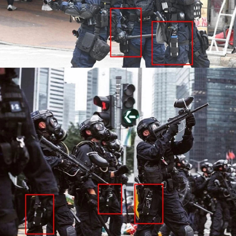 Holster Tactique Cuisse, Pochette MK9 pour Ceinture, Sac de Jambe avec Support pour Spray au Poivre. BLACKBEARD OUTDOOR INDUSTRIES