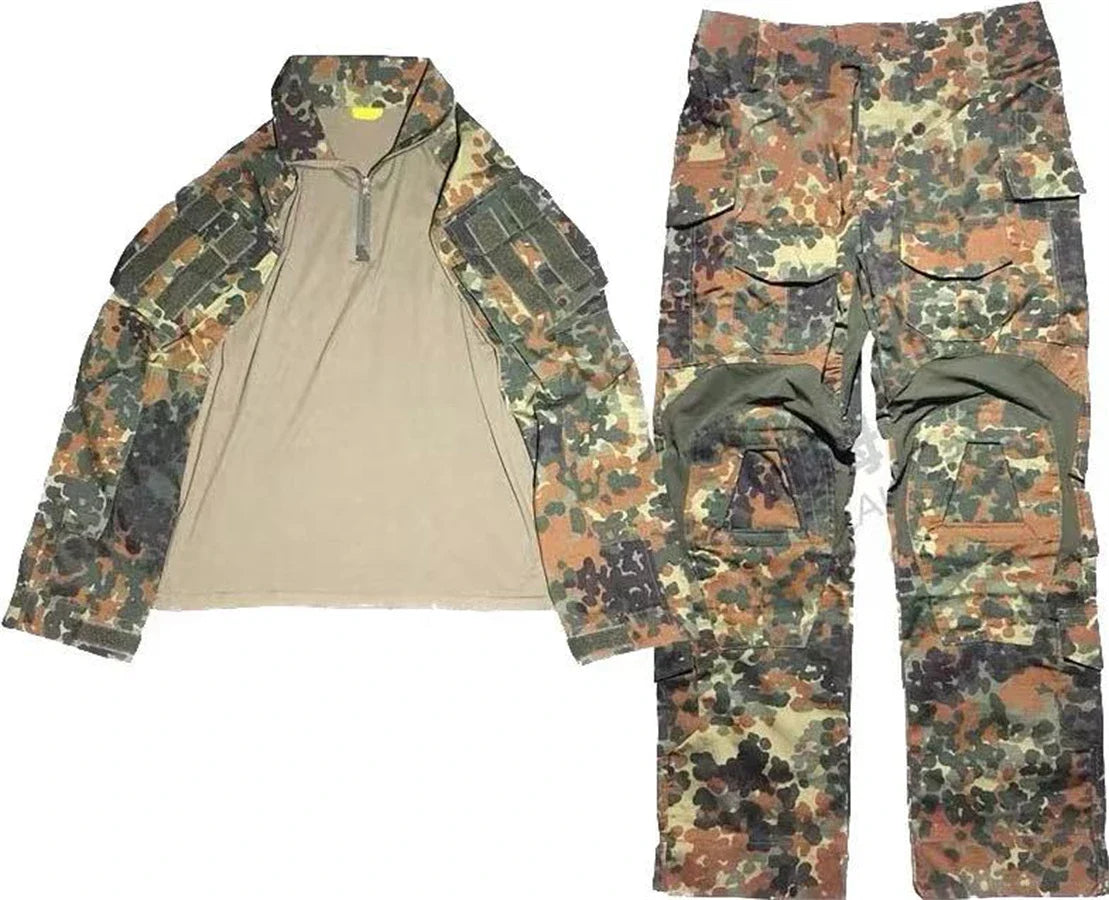 Ensemble Tactique GSG9 Camouflage Flecktarn GEN3 – Tenue Complète d’Entraînement Combat pour Forces Spéciales (Chemise + Pantalon à Manches Longues) - BLACKBEARD OUTDOOR INDUSTRIES