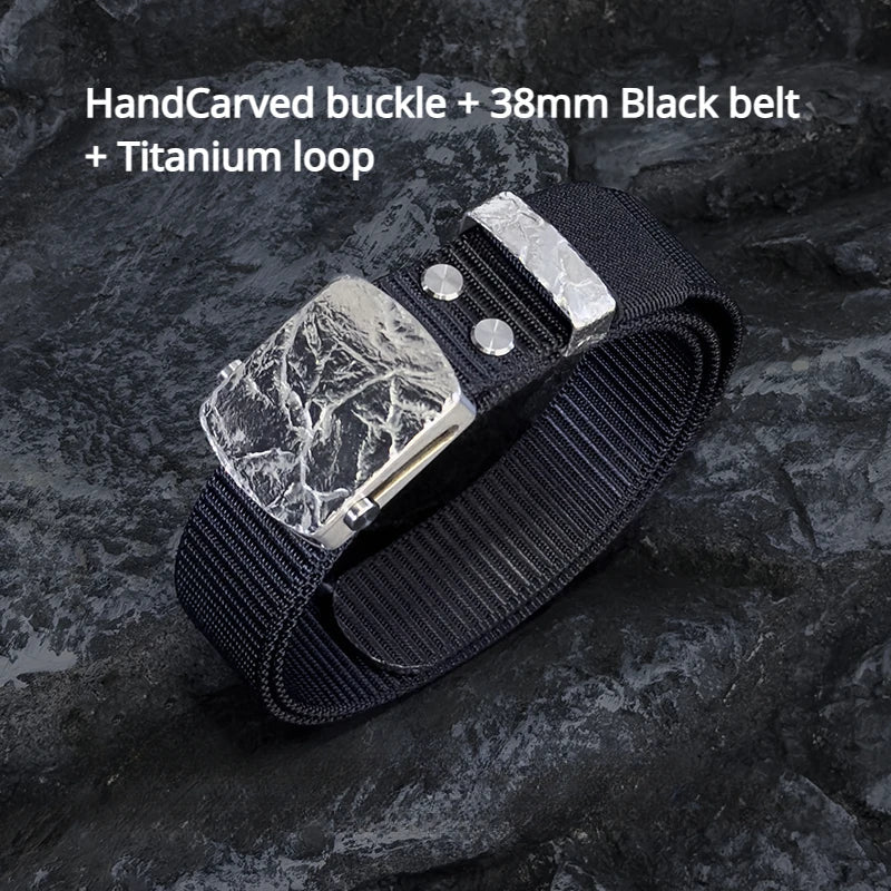 Ceinture Tactique en Nylon avec Boucle Automatique en Titane Pur (35/38 mm) Ma boutique