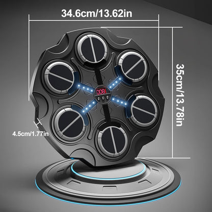 Cible de Boxe Connectée Bluetooth – Musique, Éclairage RGB & Capteur de Vitesse