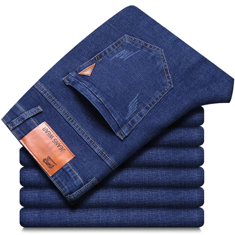 Jean Homme Fashion Business – Jean Slim Stretch Classique, Pantalon Casual – Denim Noir et Bleu BLACKBEARD OUTDOOR INDUSTRIES