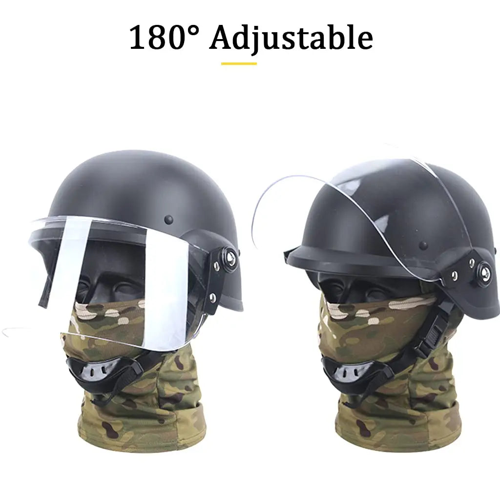 Casque tactique M88 avec visière et cagoule