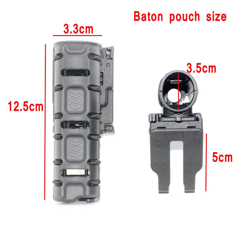 Holder Multifonction Molle pour Spray, Lampe de Poche et Baton - Rotation à 360° - Clip de Ceinture Police - Outil de Défense Personnel BLACKBEARD OUTDOOR INDUSTRIES