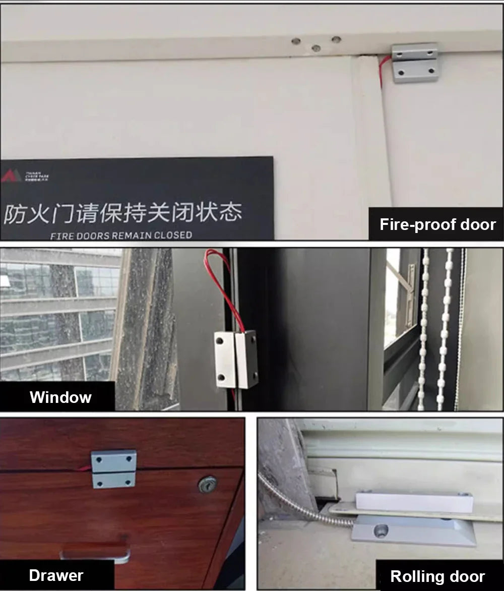 Capteur de Porte NC - Interrupteur Reed Magnétique Filaire en Métal pour Volet Roulant et Système d’Alarme de Sécurité - BLACKBEARD OUTDOOR INDUSTRIES