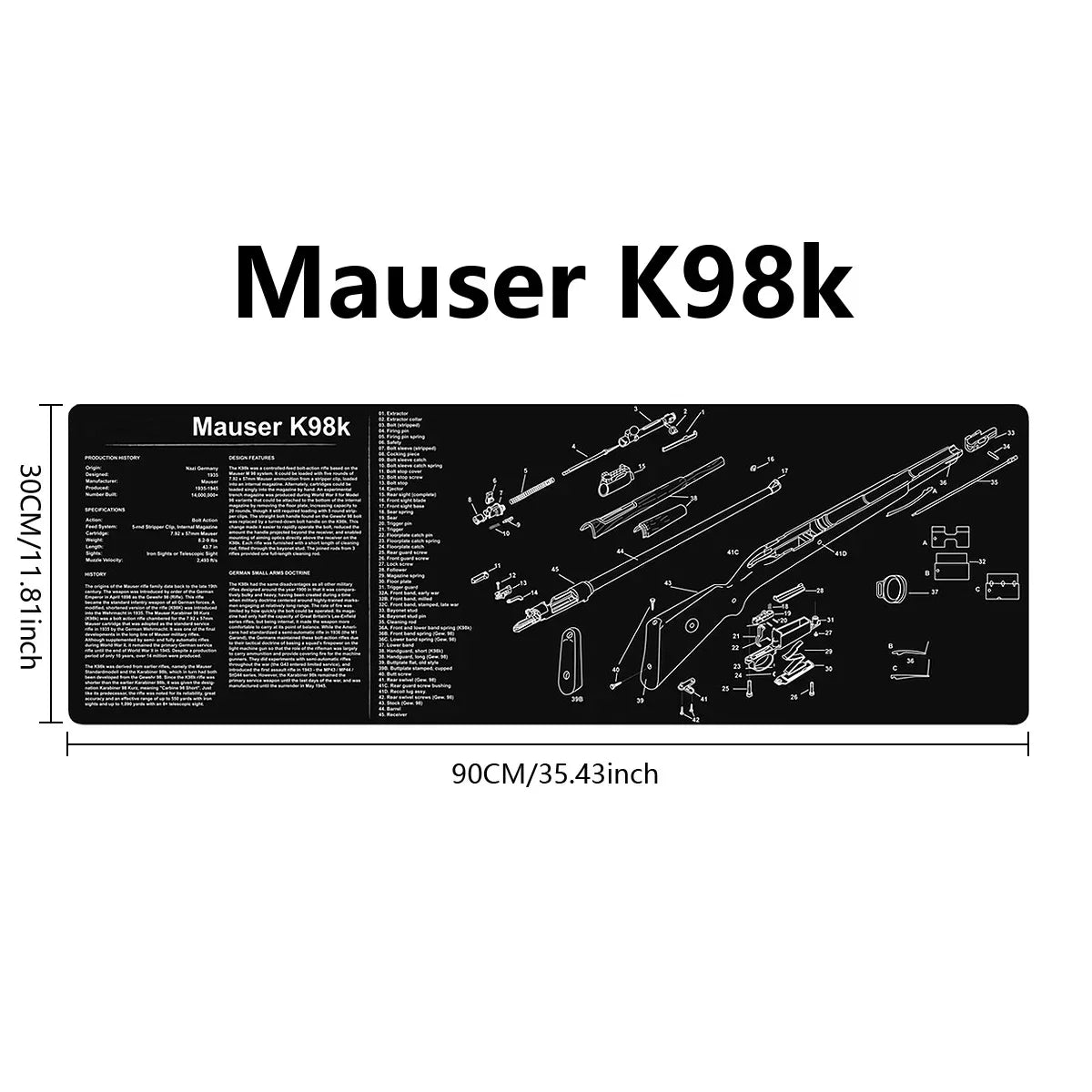 Tapis de Nettoyage pour Arme | Tapis Souris Multi-Armes – AR15, AK47, Remington 870, Glock, CZ75, P226, 1911… - BLACKBEARD OUTDOOR INDUSTRIES