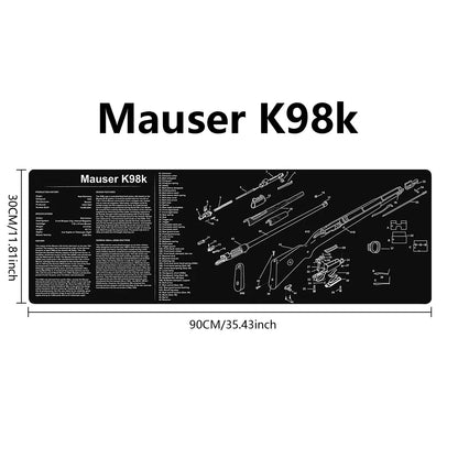 Tapis de Nettoyage pour Arme | Tapis Souris Multi-Armes – AR15, AK47, Remington 870, Glock, CZ75, P226, 1911… - BLACKBEARD OUTDOOR INDUSTRIES