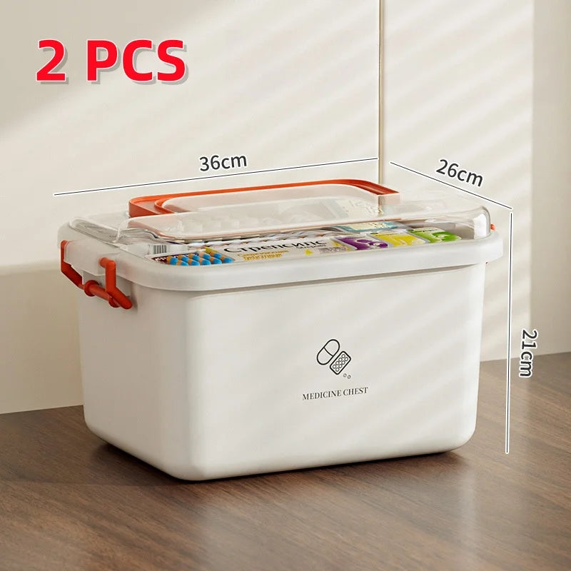 Boîte à Médicaments Portable Grande Capacité – Trousse de Premiers Secours Familiale avec Multi-Compartiments Ma boutique