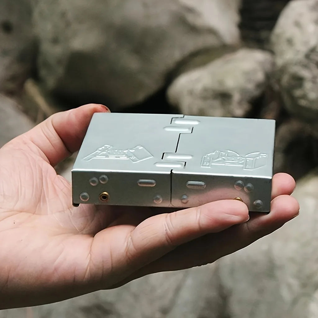 Réchaud à bois pliable de poche pour camping et bivouac