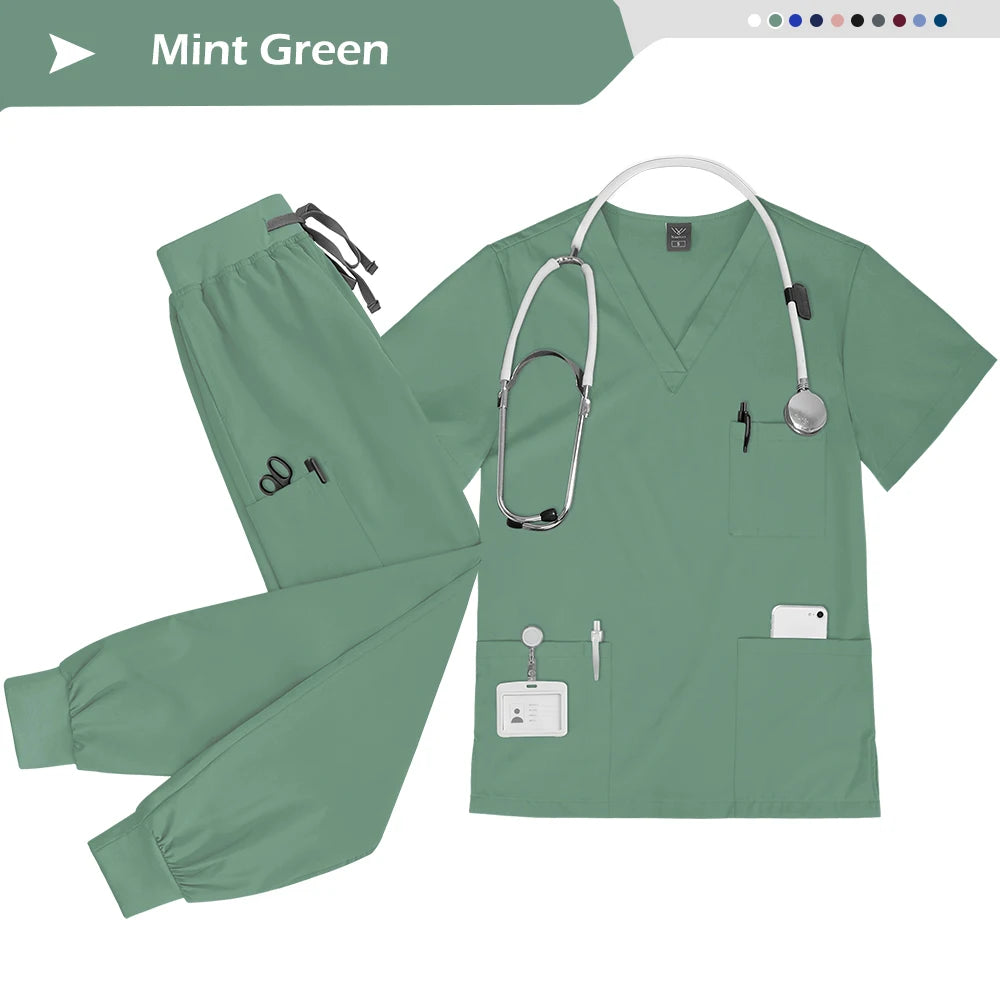 Ensemble Scrubs Infirmier Unisexe — Haut & Pantalon Jogger Médical - BLACKBEARD OUTDOOR INDUSTRIES