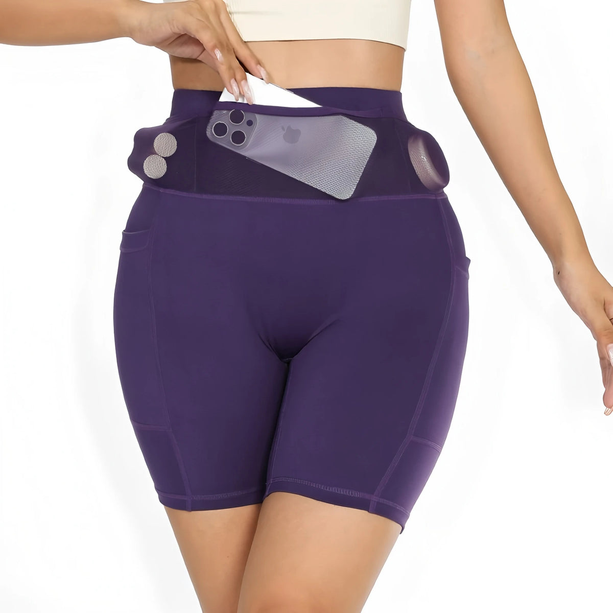 Legging short femme à poches pour le sport