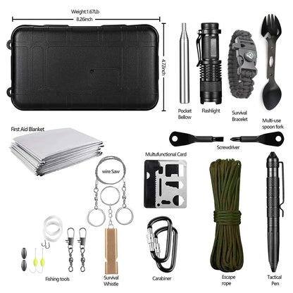 Kit de Survie d’Urgence Professionnel – Équipement Multifonctionnel Tactique pour Camping, Défense et Premiers Secours - BLACKBEARD OUTDOOR INDUSTRIES