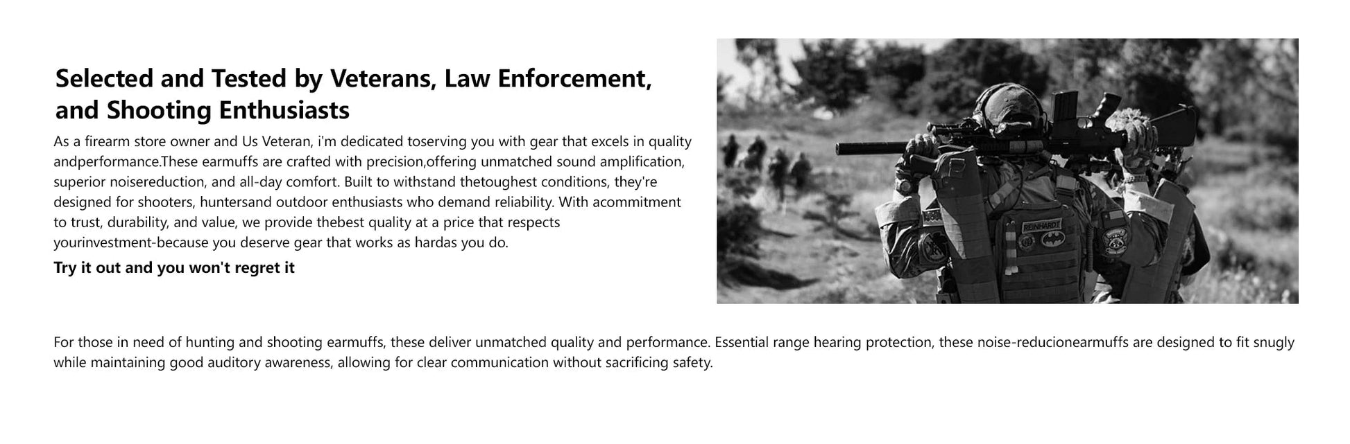 ARM NEXT F10 Casque Tactique Électronique de Protection Auditive – Atténuation du Bruit et Amplification des Sons pour Chasse et Tir BLACKBEARD OUTDOOR INDUSTRIES