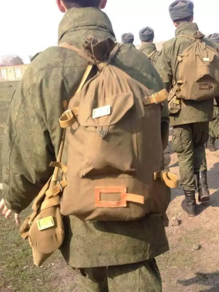 Sac à dos militaire soviétique vintage en toile