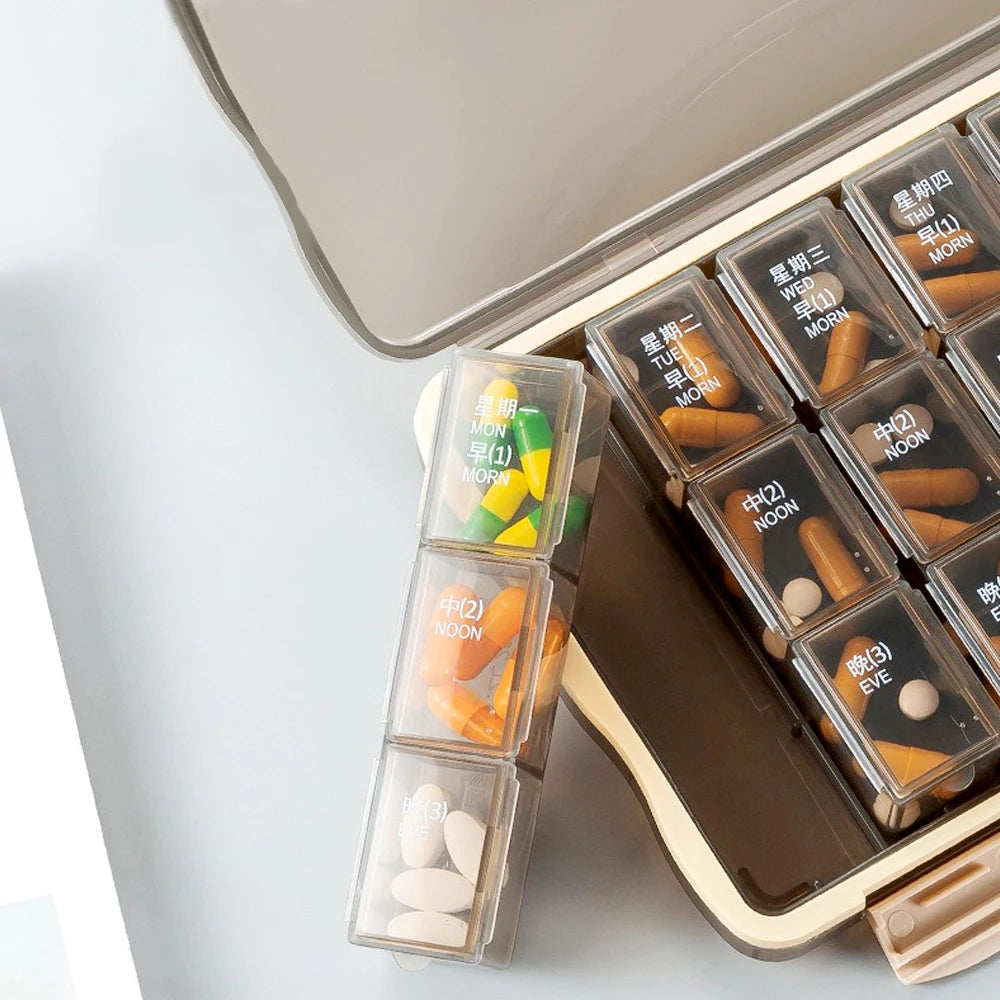 Pilulier Hebdomadaire 21/28 Cases Ma boutique