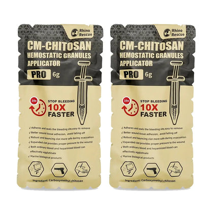 Poudre Hémostatique Granulée au Chitosane – RHINO RESCUE – 6g / 15g – Contrôle Rapide des Saignements Ma boutique