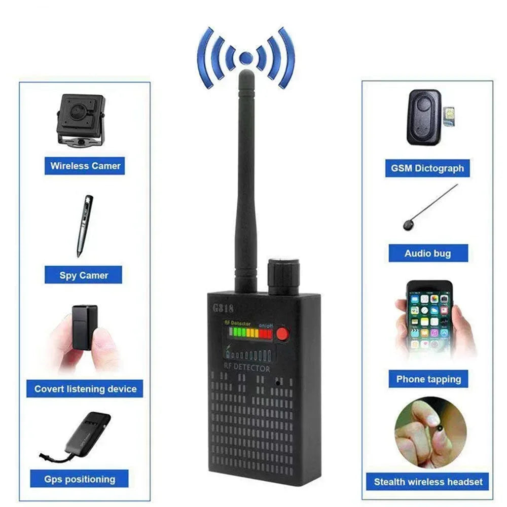 Détecteur RF Anti-Espion Polyvalent – Caméra Espion, GPS, Micro, Drone, Signal GSM 2G/3G/4G/5G Ma boutique