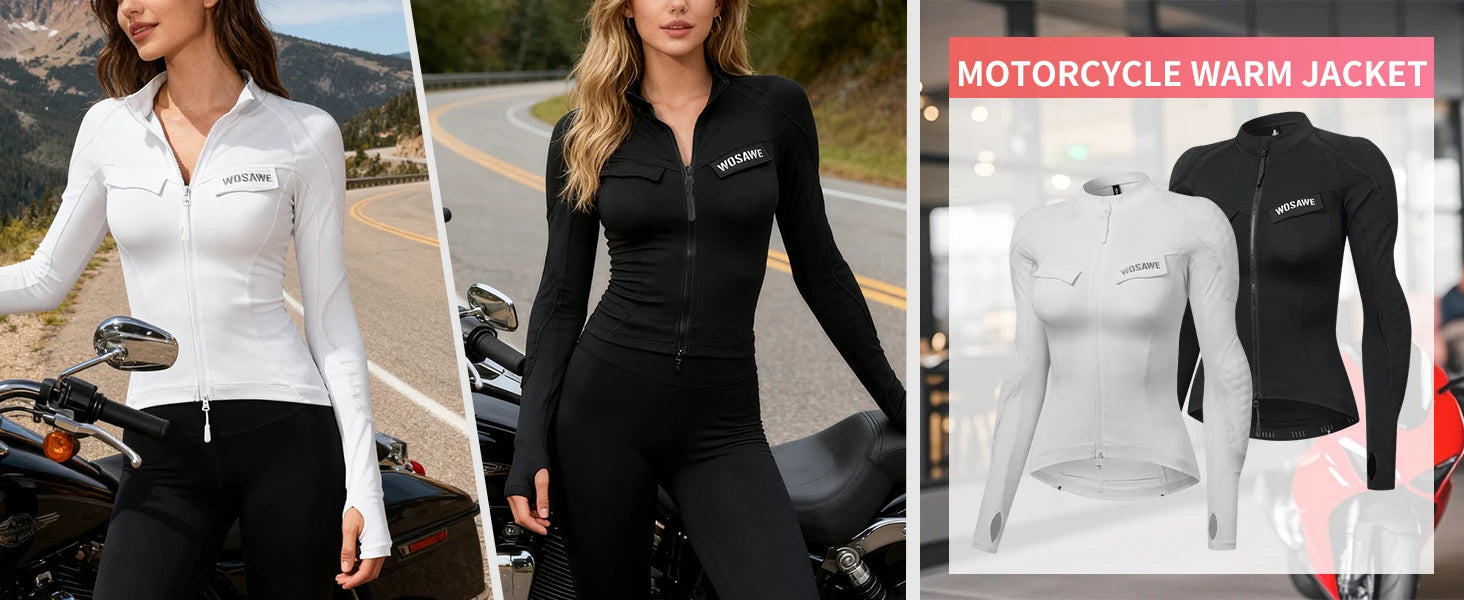 WOSAWE Women Motorcycle Jacket and Pants Set with Removable Pads Soft Protective Gear CE Certified Safety Moto Racing Clothes BLACKBEARD OUTDOOR INDUSTRIES
