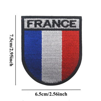 Patch Drapeau France Rectangulaire Brodé – Hook & Loop ou Couture | DIY Veste, Sac, Casquette, Brassard | 12 Modèles - BLACKBEARD OUTDOOR INDUSTRIES