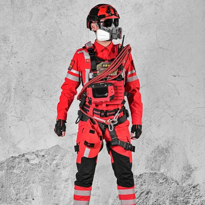 Combinaison de Sauvetage d'Urgence Été – Séchage Rapide, Respirante, Modulable | Bleu, Rouge, Noir