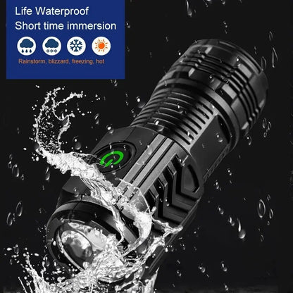 Mini Lampe Torche LED – 3 LEDs Triple Puce, 5 Modes, Rechargeable USB-C, Étanche EDC