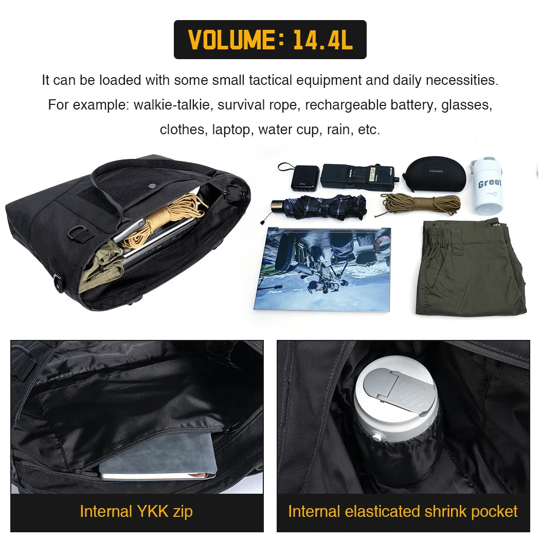 Sac a main tactique IDOGEAR 35122 nylon 14,4L - BLACKBEARD OUTDOOR INDUSTRIES