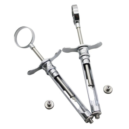 Seringue Dentaire Aspirante Acier Inoxydable avec Tête – Instrument Chirurgical Dentiste – Pointe Crochet ou Pointe Affûtée – Certifié CE