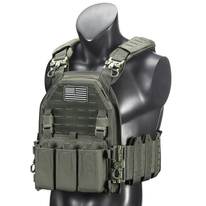 Porte Plaque Tactique MOLLE - (Inclus Drapeau US) - BLACKBEARD OUTDOOR INDUSTRIES