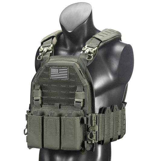 Porte Plaque Tactique MOLLE - (Inclus Drapeau US) - BLACKBEARD OUTDOOR INDUSTRIES