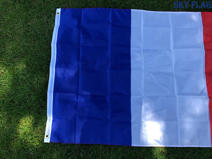 Drapeau de la France - 90x150 cm - Bannières en Polyester (Bleu, Blanc, Rouge) BLACKBEARD OUTDOOR INDUSTRIES