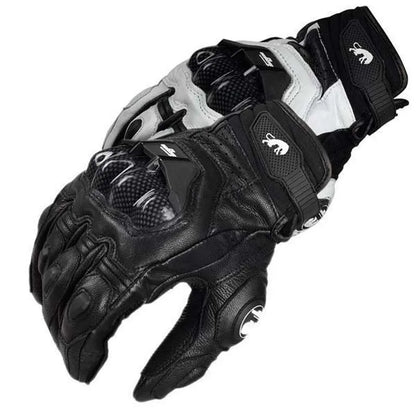 Gants Moto Racing Cuir Véritable Homme – Route Circuit Été Hiver