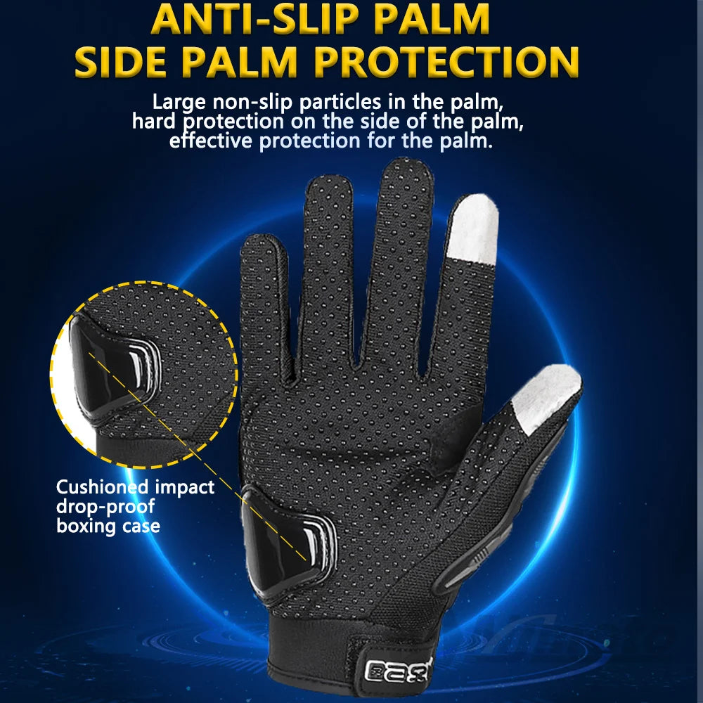 Gants Moto Été Respirants SUOMY – Plein Doigt Tactile Anti-Dérapant Motocross