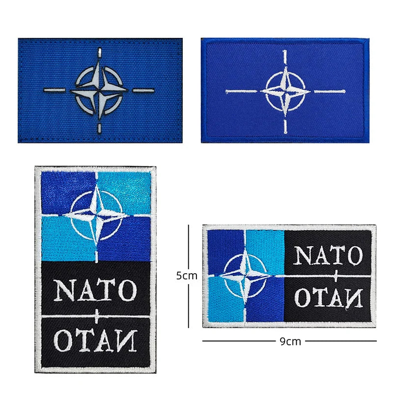 Patch Drapeau OTAN NATO Brodé Réfléchissant Hook & Loop – Tactique Militaire, 4 Modèles - BLACKBEARD OUTDOOR INDUSTRIES