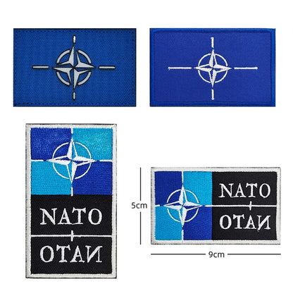 Patch Drapeau OTAN NATO Brodé Réfléchissant Hook & Loop – Tactique Militaire, 4 Modèles - BLACKBEARD OUTDOOR INDUSTRIES