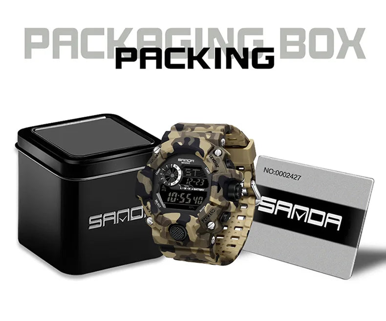 SANDA 2183 – Montre Électronique Homme - BLACKBEARD OUTDOOR INDUSTRIES