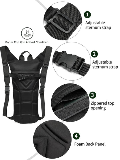 Sac à Dos d’Hydratation Outdoor avec Réservoir 3L – Imperméable pour Running, Randonnée, Vélo, Chasse et Camping - BLACKBEARD OUTDOOR INDUSTRIES