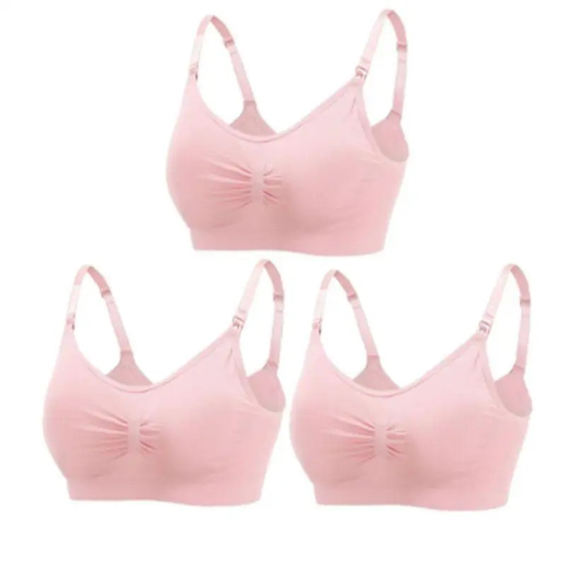 Lot de 3 Soutiens-Gorge d'Allaitement Maternité – Sans Armature, Grande Taille, Respirant