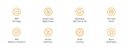 IMOU Cruiser SE+ 5MP | Caméra PTZ Extérieure Wi-Fi 360° | Vision Nocturne Couleur | Audio Bidirectionnel | Détection Humaine | IP66 Ma boutique