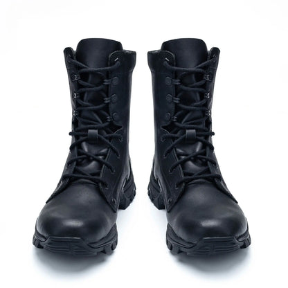 Rangers Tactiques d'Intervention Cuir Véritable – Imperméables Zip Unisexe