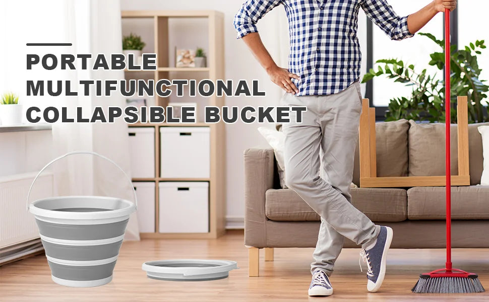 Seau Pliable en Silicone 10L – Seau Multi-Usage pour Pêche, Camping, Lavage de Voiture, Maison - BLACKBEARD OUTDOOR INDUSTRIES