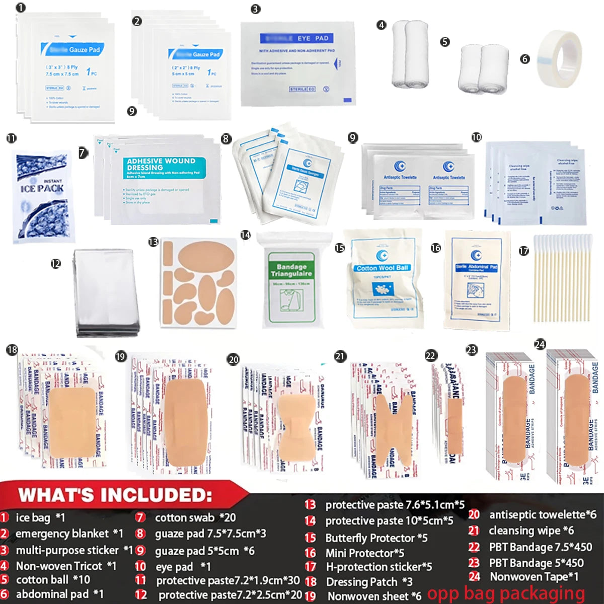 Kit de Premiers Secours Trauma – 135 Fournitures Médicales Complètes Ma boutique