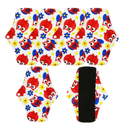 VEJYO – Lot de 5 Serviettes Hygiéniques Lavables en Charbon de Bambou Réutilisables Ma boutique