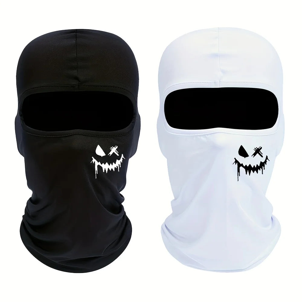 Cagoule visage souriant coupe-vent pour cyclisme et outdoor