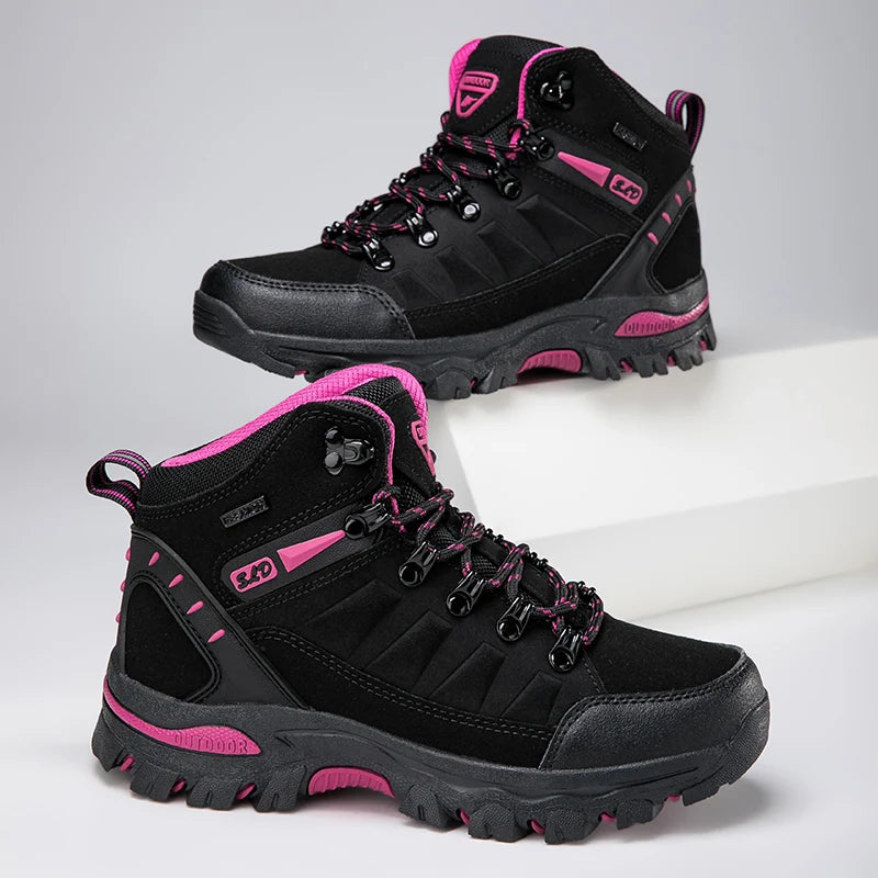 Chaussures Trekking Randonnée Femme Montantes – Tige Tissu Stretch, Semelle Caoutchouc, Doublure Mesh | Printemps Automne | 35 à 42 | 3 Coloris - BLACKBEARD OUTDOOR INDUSTRIES