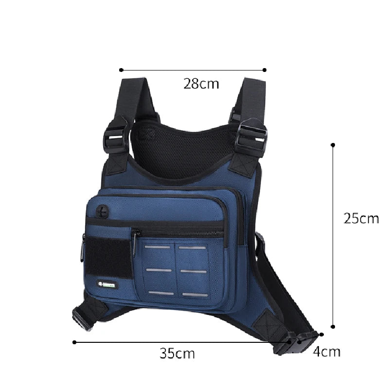 Sac de poitrine tactique MOLLE pour randonnée et outdoor