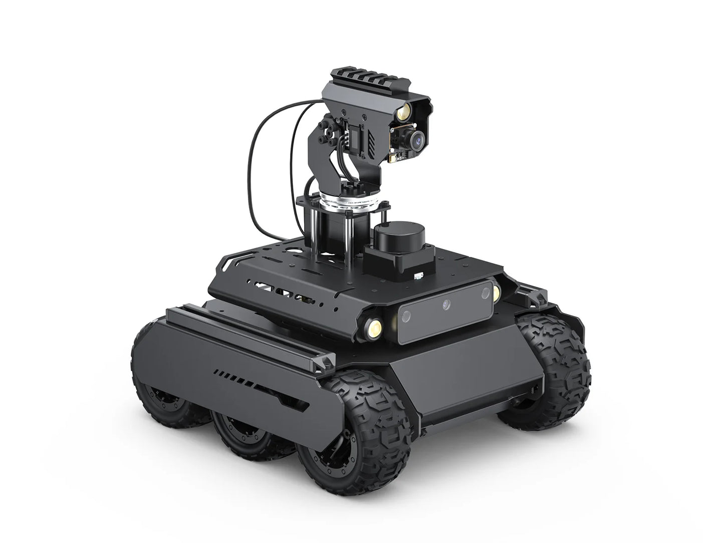 UGV Rover ROS2 Waveshare — Robot IA 6 Roues 4WD Tout Métal — Police, Déminage, Sauvetage, Militaire & R&D - BLACKBEARD OUTDOOR INDUSTRIES