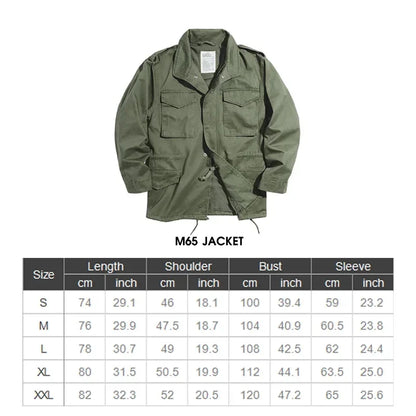Veste M65 Militaire Homme — 100% Coton Twill, Multi-Poches, Coupe-Vent Vintage | S à XXXL - BLACKBEARD OUTDOOR INDUSTRIES