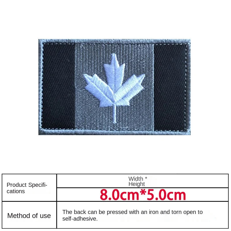 Patch Drapeau Canada – Brodé avec Velcro ou à Coudre - BLACKBEARD OUTDOOR INDUSTRIES